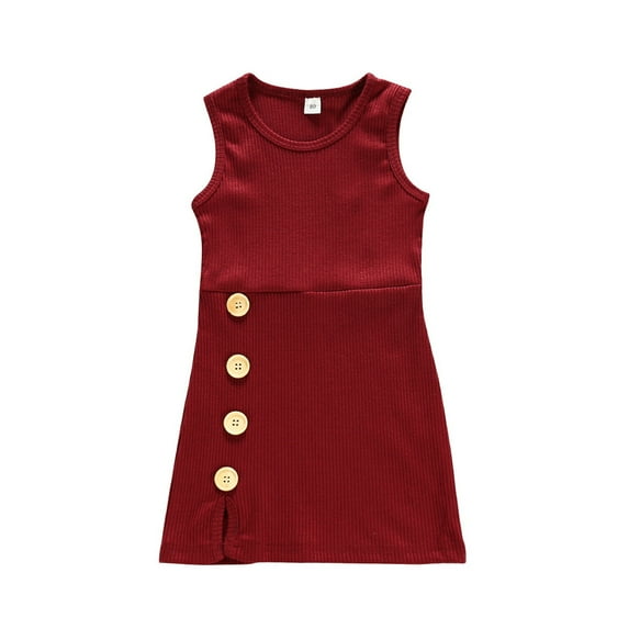 Bjutir Toddler Kids Child Baby Girls Patchwork Solid Ribbed Princess Dress Clothes Outfits For 3-4 Years
