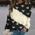 thumbnail image 1 of Bjutir Valentines Day Women Tops 2024 Fashion Sweatshirt Printed Round Neck Long Sleeved Casual Hatless Hoodie, 1 of 4