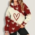 thumbnail image 1 of Bjutir Valentines Day Women Tops 2024 Fashion Sweatshirt Printed Round Neck Long Sleeved Casual Hoodie, 1 of 5