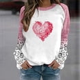 thumbnail image 1 of Bjutir Valentines Day Women Tops Casual Love Printed Round Neck Long Sleeved Sweatshirt (Style 1), 1 of 4