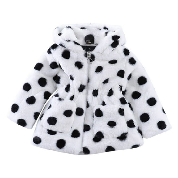 Bjutir Winter Coats For Girls Thick Padded Long Sleeve Fleece Warm Jacket Size 2-3 Years