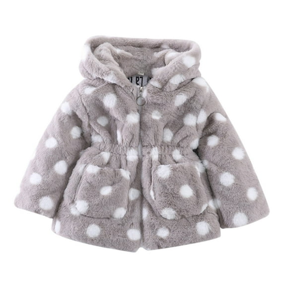 Bjutir Winter Coats For Girls Thick Padded Long Sleeve Fleece Warm Jacket Size 7-8 Years