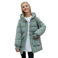 Bjutir Winter Women Coat Parka Jacket Mid Length Fashionable Drawstring