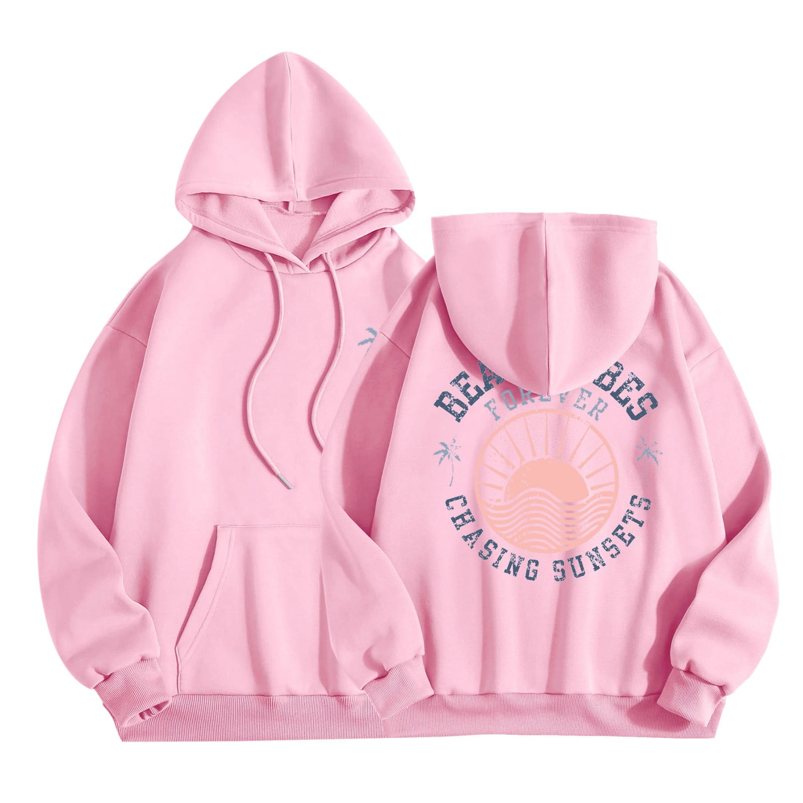 Bjutir Women Hoodie Sweatshirts Round Neck Hoodie Sweatshirt