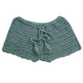 thumbnail image 1 of Bjutir Women Swim Bottoms Swimsuits Summer Solid Color Handwoven Stretchable Strap Hollow Flat Corner Swim Shorts Fashion Breathable Beach Swimming Pants Army Green L, 1 of 8