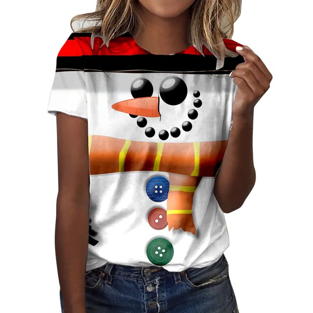 Bjutir Women T Shirts Casual Fashion Crew Neck Short Sleeve Top Funny