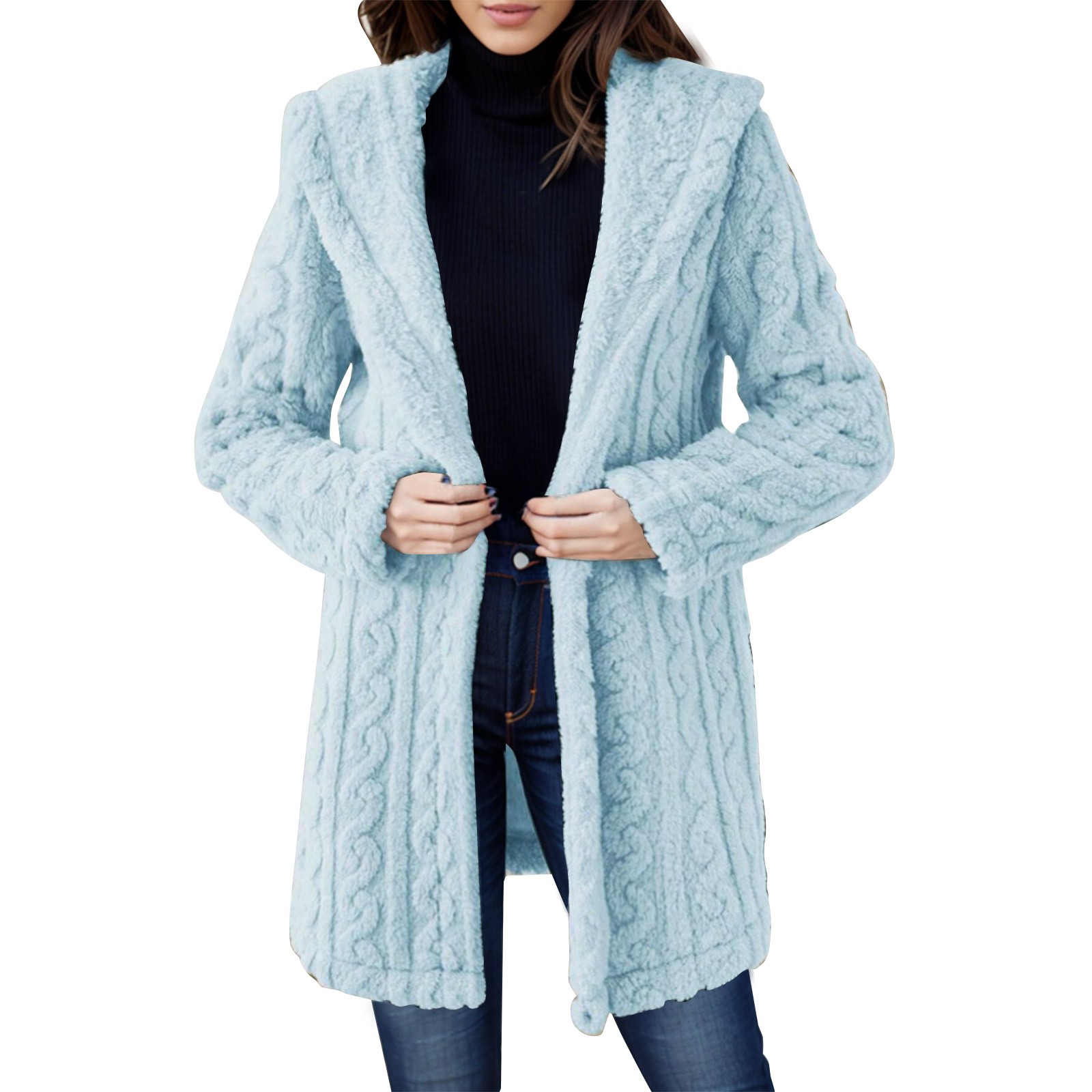 Bjutir Womens Down Jackets Coat Winter Fuzzy Hooded Fall Jacket Casual