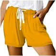 thumbnail image 1 of Bjutir Womens Shorts Casual Fashionable Printed Drawstring Shorts Summer Elastic Waist Casual And Lightweight With Pockets Orange L, 1 of 6