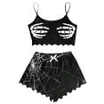thumbnail image 1 of Bjutir Womens Sleepwear Set Halloween Sleeveless Vest Shorts Set Casual Pajamas Set Black, 1 of 4