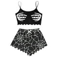 thumbnail image 1 of Bjutir Womens Sleepwear Set Halloween Sleeveless Vest Shorts Set Casual Pajamas Set Black, 1 of 4