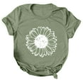 thumbnail image 1 of Bjutir Womens T Shirts Women Casual Printing Short Sleeve O Neck Loose T Shirts Blouse Tops Light Green Xxxl, 1 of 5