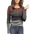 thumbnail image 1 of Bjutir Womens Tops T-Shirts Lace Long Sleeve O-Neck Tunic Front Button Shirt Shirt Blouse Tops, 1 of 4