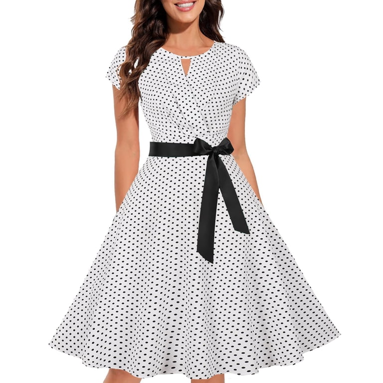 Bjutir Womens Vintage Dress 1950S Retro Sleeveless Swing Party Dress Womens  Fall Formal Dresses - Walmart.com