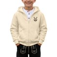 thumbnail image 1 of Bjutir Zip Up Hoodies For Boys Cartoon Print Zipper Jackets Fashion Hooded Sweatshirt Festives Events Clothes Size 2-14 Years, Beige, 1 of 4
