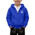 thumbnail image 1 of Bjutir Zip Up Hoodies For Boys Cartoon Print Zipper Jackets Fashion Hooded Sweatshirt Festives Events Clothes Size 2-14 Years, Blue, 1 of 4