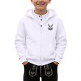 thumbnail image 1 of Bjutir Zip Up Hoodies For Boys Cartoon Print Zipper Jackets Fashion Hooded Sweatshirt Festives Events Clothes Size 2-14 Years, White, 1 of 4