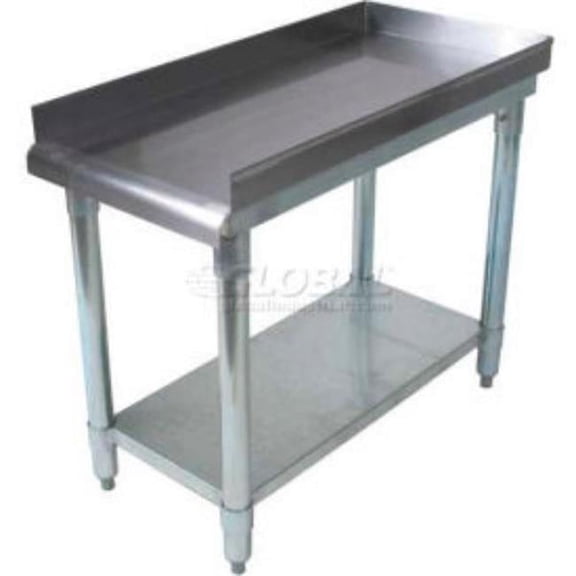 Bk Resources B899498 Equipment Stand with Galvanized Steel Shelf - 18 Gauge 430 Stainless Steel Top - 19 x 30 in. - Silver