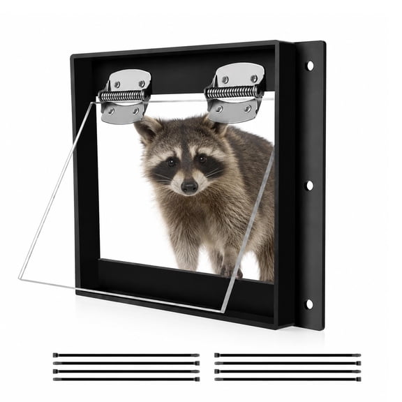 Bkaleme Raccoon One Way Door - Humane, Contactless Animal Excluder Trap - Raccoon One Way Eviction Door, Easy to Install & Weather-Resistant, Ideal for Squirrels, Skunks, Possums Large