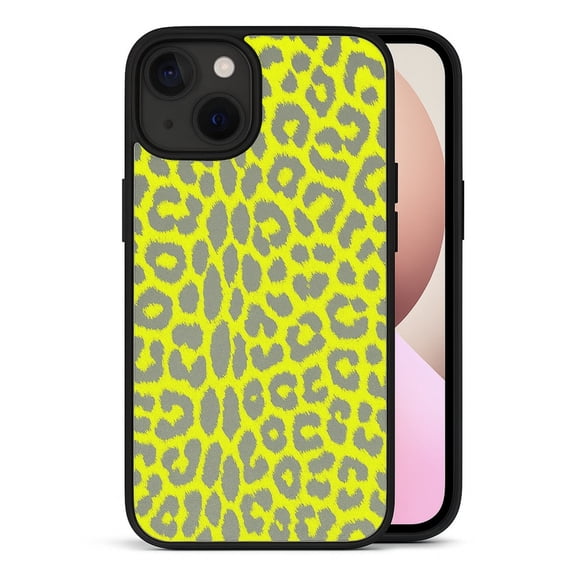 Bkanz Yellow Leopard iPhone 13 Pro Luxury Matte Finish Phone Case Slim Soft Flexible, Independent Volume Buttons, Fade-Resistant Artwork| Shock-Absorbing & Stylish