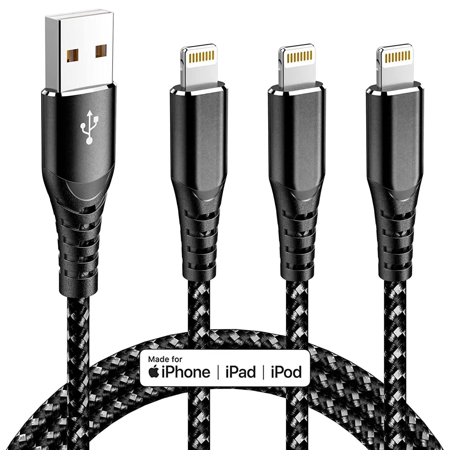 Bkayp 3 Pack 6ft iPhone Charger Cables Lightning to Usb Cable for