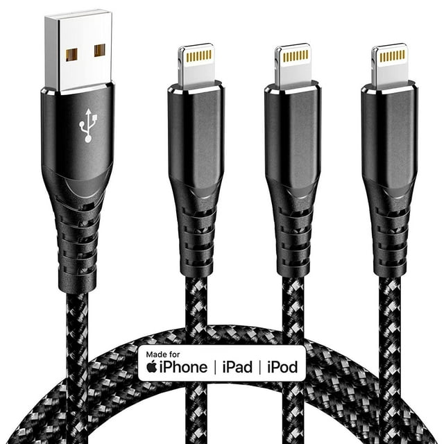 Bkayp 3 Pack 6ft iPhone Charger Cables Lightning to Usb Cable for