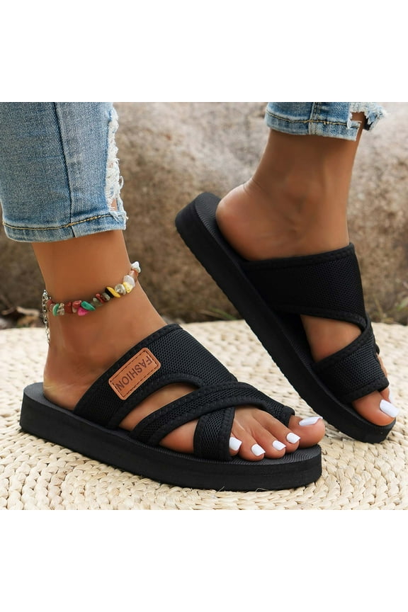 Sandals for Women Beach,Womens Sandals Comfortable Dressy Breathable Hollow Mesh Slide Sandals with Arch Support