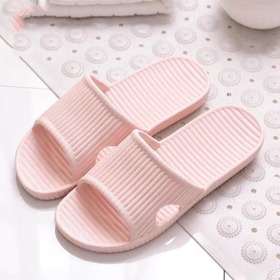 Bkhluea Shower Slippers for Women Men, Open-toe Quick Drying Non Slip Lightweight Slippers for Bathroom,House Slipper,Outdoor