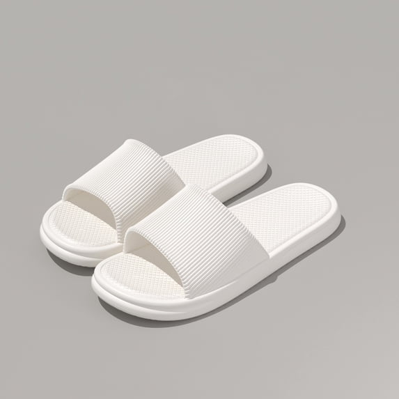 Bkhluea Shower Slippers for Women Men, Open-toe Quick Drying Non Slip Lightweight Slippers for Bathroom,House Slipper,Outdoor