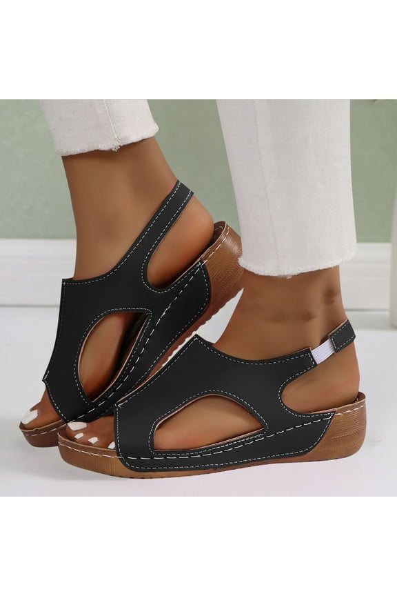 Wedge Sandals for Women, Espadrilles for Women Open Toe Ankle Strap Wedge Heels Sandals Dressy Summer Platform Sandals Comfortable Slip on Sandals Orthopedic Sandals Casual
