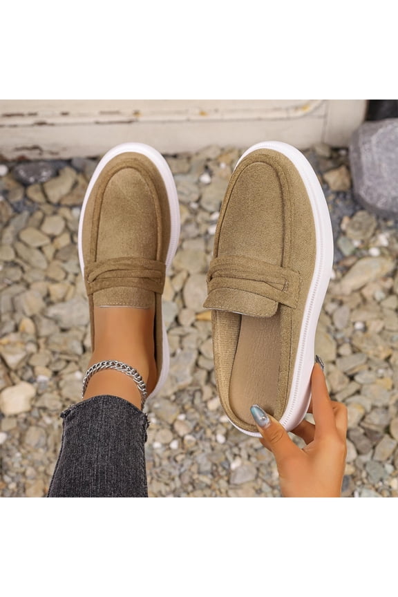 Women Classic Slip-On Platform Loafers Comfortable Footwear For Office Work Daily Casual Outdoor Activities
