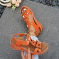 thumbnail image 1 of Bkhluea Women Elastic Slingback Wedge Sandals Geometric Metal Buckle Shoes Comfortable For Casual Travel Daily Walking, 1 of 7