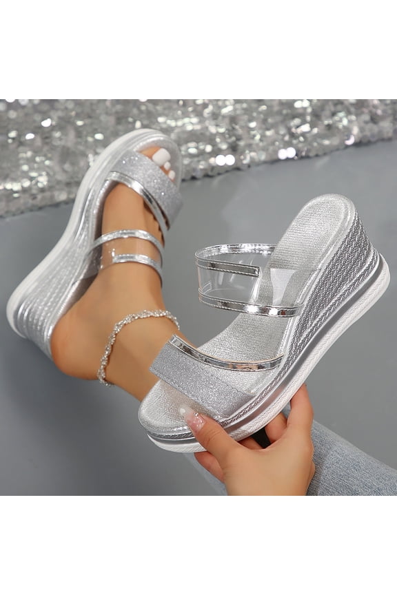 Women Espadrille Wedge Slide Sandals Multi Strap Shoes Comfortable For Beach Travel Casual Daily Outdoor Activities