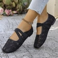 thumbnail image 1 of Bkhluea Women Floral Lace Mary Jane Ballet Flats Comfortable Footwear For Office Work Party Daily Casual Use, 1 of 7