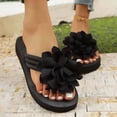 thumbnail image 1 of Bkhluea Women Flower Accent Flip Flop Sandals Comfortable Footwear For Beach Travel Casual Outdoor Daily Activities, 1 of 4