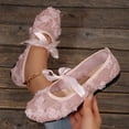 thumbnail image 1 of Bkhluea Women Lace Flats Bow Decor Slip On Shoes Breathable Elegant For Wedding Party Casual Daily Office Wear, 1 of 7
