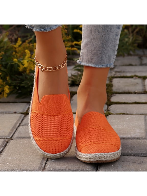 Women Mesh Espadrille Slip-On Flats Comfortable Footwear For Office Work Daily Casual Outdoor Activities