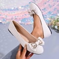 thumbnail image 1 of Bkhluea Women Metal Bow Accent Slip On Ballet Flats Comfortable Footwear For Office Casual Outdoor Daily Activities, 1 of 7