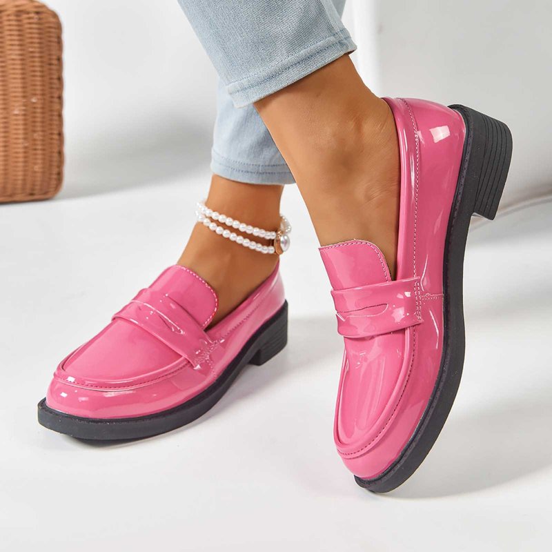 Women Patent Leather Loafer Shoes Slip On Footwear For Office Casual Outdoor Daily Activities