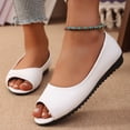 thumbnail image 1 of Bkhluea Women Peep-Toe Slip-On Comfort Flats Breathable Footwear For Office Work Daily Casual Outdoor Activities, 1 of 7