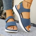 thumbnail image 1 of Bkhluea Women Slingback Platform Sandals Single Strap Hook And Loop Shoes Comfortable For Casual Home Travel Daily Outdoor Activities, 1 of 7