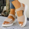 thumbnail image 1 of Bkhluea Women Slingback Platform Sandals Single Strap Hook And Loop Shoes Comfortable For Casual Home Travel Daily Outdoor Activities, 1 of 7