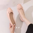 thumbnail image 1 of Bkhluea Women Square Toe Flats Bow Decor Slip On Shoes Elegant For Office Party Daily Casual Wedding Wear, 1 of 7