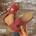 thumbnail image 1 of Bkhluea Women Wedge Slide Sandals Cutout Floral Decor Shoes Comfortable For Casual Home Travel Daily Outdoor Activities, 1 of 7