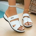 thumbnail image 1 of Bkhluea Women Wedge Slide Sandals Dual Strap Slip On Shoes Comfortable For Casual Home Travel Daily Outdoor Walking, 1 of 7