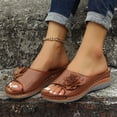 thumbnail image 1 of Bkhluea Women Wedge Slide Sandals Flower Decor Comfortable Shoes For Home Travel Casual Daily Outdoor Walking Activities, 1 of 7