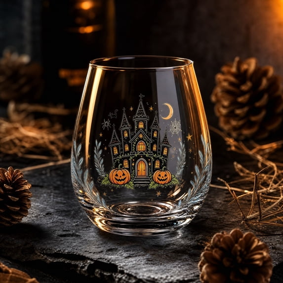 Bklubk 2D Halloween Glass Home Decor Cups