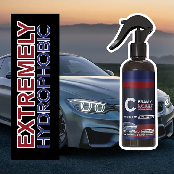 Bklubk Ceramic Spray Coating 3-in-1 Car Paint Protection Gloss Enhancer Hydrophobic Water Repellent For Auto Detailing 120ml