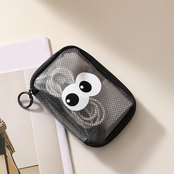 Bklubk Cute Mesh Makeup Pouch Waterproof Transparent Cosmetic Bag Portable Travel Organizer Case For Lipstick And Small Beauty Items