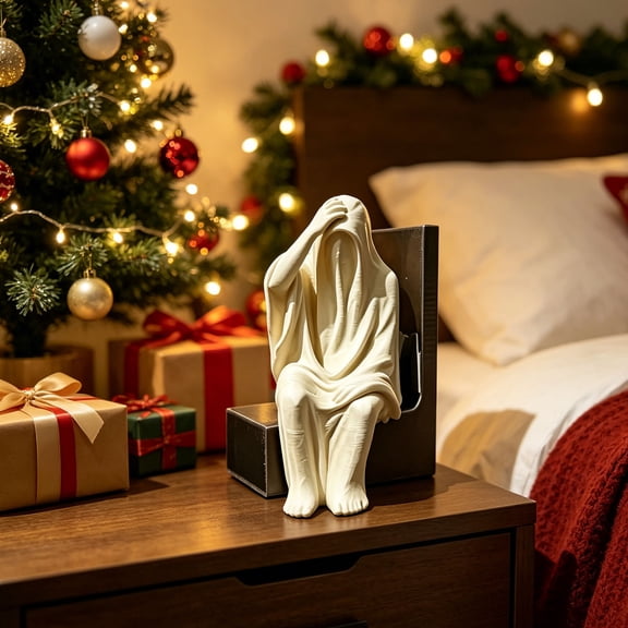 Bklubk Faceless Ghost Figurine - Dark Gothic Style Halloween Decoration Desktop Decorative Item