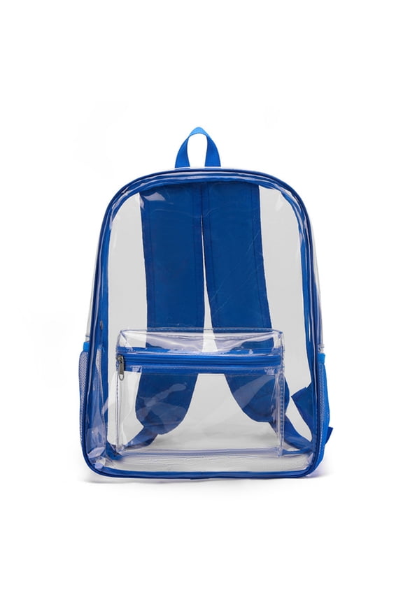 Waterproof Clear Plastic Backpack Zipper Multi Pocket Transparent Daypack School Stadium Bag